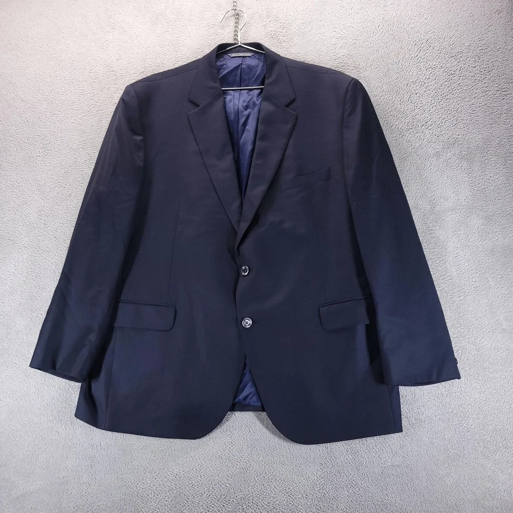 Jack Victor Suit Jacket Mens 50R Blue Wool Super 110s Gibson SPJ 2 Button Canada